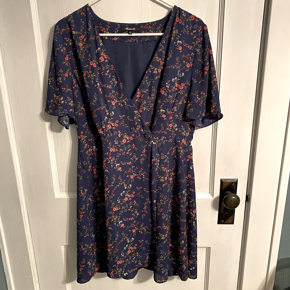 Madewell floral wrap dress